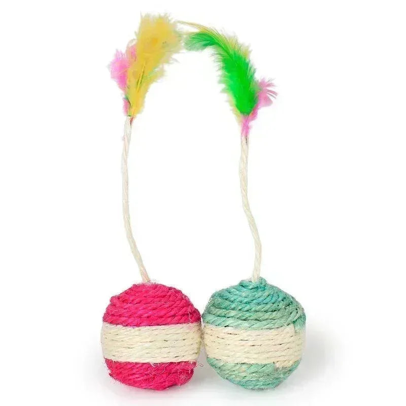 Pelota rascadora de sisal para gatos